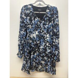 The Kooples Firework Silk Women's Mini Dress, Size 1 (S) Long Sleeve Buttons #46